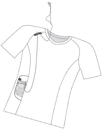 black and white iPod T-shirt black and white iPod T-shirt